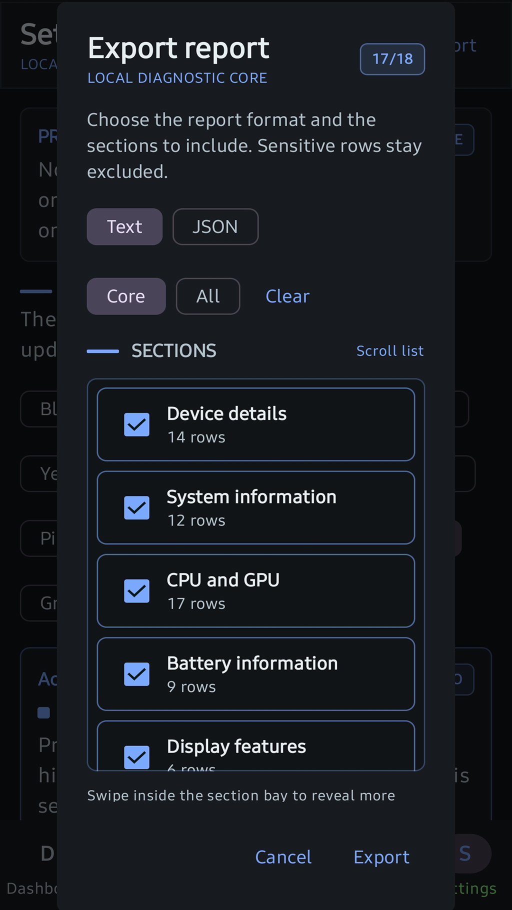 Reports Screen