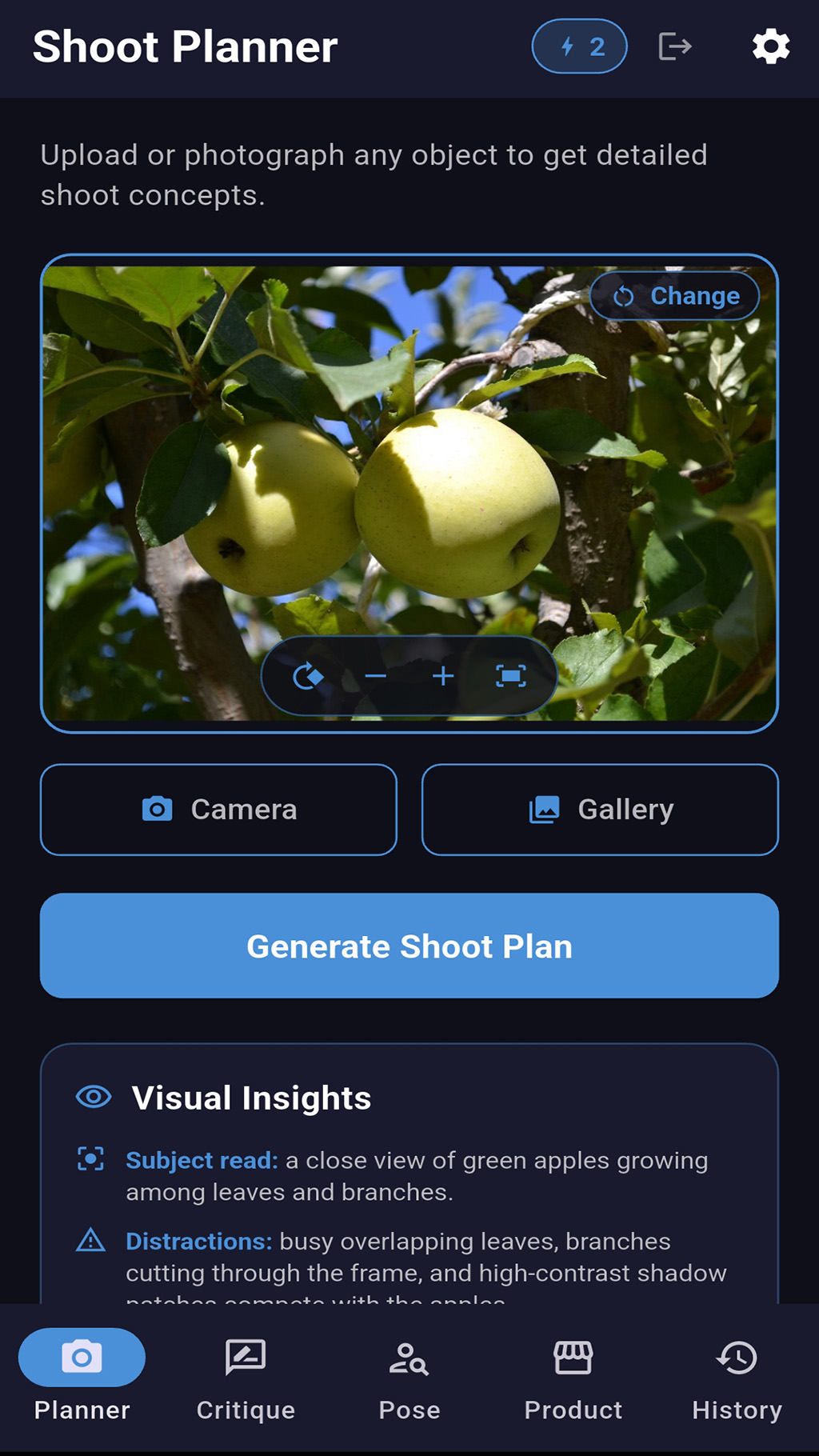 Savvy Capture home screen