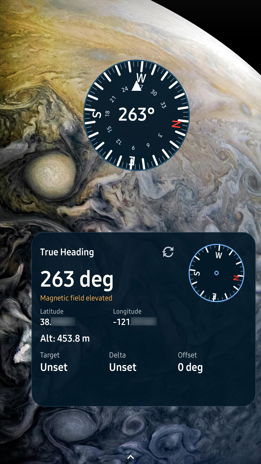 Magnetic field diagnostics screen